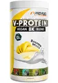 Produktbild: Vegan Protein – BANANE - V-Protein 8K Blend - unglaublich lecker & cremig - mit Protein aus Sonnenblume, Reis, Erbse, Hanf, Kürbis uvm. - pflanzliches Proteinpulver mit 81% Eiweiß