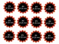 Produktbild: 12 x Rema Tip-Top Schlauchflicken F 1 Ø25 mm Rotrand für Fahrrad
