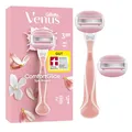 Produktbild: Gillette Venus Comfortglide Spa Breeze Rasierer Damen, Damenrasierer mit Gelkissen — Inkl. 2 Ersatzklingen für Nassrasierer und Ergonomischen Handstück, GUT GETESTET bei Stiftung Warentest — Rosa
