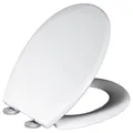 Produktbild: Retoo Toilettensitz WC Sitz langsam fallend, Toilettendeckel für einfach Reinigung, Antibakterieller Klodeckel, Universal Klobrille kompatibel passend für viele WC-Modelle, Einfache Montage, Weiß