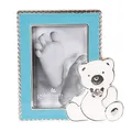 Produktbild: goldbuch Baby Bilderrahmen Sweet Bear für Bild im 5x8 cm Format, Fotorahmen aus Metall, mit Aufsteller, Foto Rahmen mit Bär und Strassstein, Babyrahmen, Frame blau, ca. 9 x 9,8 x 1 cm, 96 0300