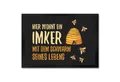 Produktbild: speecheese Fußmatte Hier wohnt ein Imker mit dem Schwarm seines Lebens Fußmatte Bienen