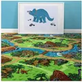 Produktbild: Steffensmeier Teppichboden Buddy, Rechteckig, Dino, Kinderzimmer bunt 100 cm x 200 cm