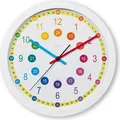 Produktbild: Hama Kinder-Wanduhr Sal, ohne Ticken, für Kinderzimmer, analog, Ø 30 cm, Bunt (00222203)