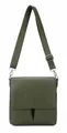 Produktbild: ITALYSHOP24 Damen Tasche Crossbody Handtasche Messenger Schultertasche Umhängetasche Shopper Tablettasche bis ca. 10-13 Zoll Henkeltasche Überschlagtasche Leder Optik Unisex Bodybag (Olivgrün)