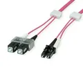 Produktbild: EasyLan LWL-LED-Patchkabel duplex 50/125μm OM4, LC/SC, violett, 10 m