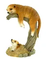 Produktbild: Kremers Schatzkiste Erdmännchen Mama + Kind auf AST Gartenfigur Polyresin 24 cm gartenfigur-en groß Gross Figur-en skulptur-en für den Tier-Figur-en deko-Ration Mama mit Kind Familie wetterfest