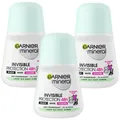Produktbild: 3x 50ml Garnier Mineral Invisible protection 48h Black White Colors Deo Roll On
