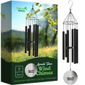 Produktbild: Nature's Melody Aureole Tunes Klangspiel 80cm schwarz Aluminium Außenbereich NEU