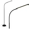 Produktbild: Brilo LED-Stehleuchte Mura Touchdim Schwenkbar Schwarz 135,2 cm x Ø 21 cm