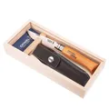 Produktbild: OPINEL Geschenk Set Messer No. 8 + Etui - Klappmesser Taschenmesser Carbon Stahl