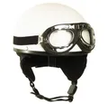 Produktbild: Mil-Tec Schutzhelm Retro Helm Halbschale mit Brille