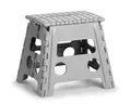 Produktbild: ZELLER Klapphocker 13034 aus Kunststoff, grau / Tritt / Klappstiege