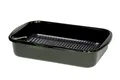 Produktbild: Riess, 0433-022, Grillpfanne eckig mit Waffelboden 35/23, CLASSIC - BACK- UND BRATFORMEN, 35 x 23 cm, Höhe 7,5 cm, Emaille, schwarz, Bräter, Auflaufform, Bratpfanne, Induktion