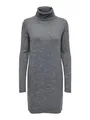 Produktbild: JDY Langarm Strickkleid Mini Rollkragen Dress Regular Fit Pullover Rundhals Shirt Knielang JDYELANOR, Farben:Dunkelgrau, Größe:S