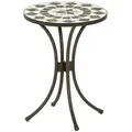 Produktbild: Dehner Blumenständer Blumenhocker Diana mit Mosaik, Stahl/Stein, Dekorativer Blumentisch mit Stern-Mosaik und wetterbeständigem Metall braun Ø 41 cm x 55 cm