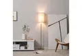 Produktbild: HOMCOM Stehlampe Wohnzimmer Stehleuchte mit Leinen Lampenschirm, Zugkettenschalter, Ein-,Ausschalter, ohne Leuchtmittel, mit Stahlständer, E27 Fassung Standlampe für Schlafzimmer, Cremeweiß