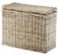 Produktbild: Kobolo Wäschesortierer Wäschesammler - 3 Fächer - Rattan Kubu grau