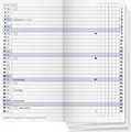 Produktbild: Brunnen 2026 Wochen Ersatzkalendarium A6 2S/1M Faltkalender 1074000006 schw/blau