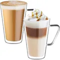 Produktbild: Latte Macchiato Gläser Set, Doppelwand, Borosilikat, 2er, 450ml, hitzebeständ...