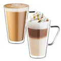 Produktbild: Doppelwandige Latte Macchiato Gläser Set Borosilikatglas Kaffeetassen Glas 2e...