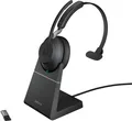 Produktbild: (G1) Jabra Evolve2 65 kabelloser Mono Kopfhörer (UC, USB-A) - Schwarz
