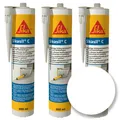 Produktbild: Bausilikon Sanitärsilikon Sika Sikasil C Weiß 3 Kartuschen a 300 ml