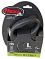 Produktbild: Hundeleine Flexi BLACK DESIGN 5 m Größe L Schwarz/Grau - Neu - 24.1 20115 S13