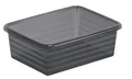 Produktbild: Rotho Linus Aufbewahrungsschale A6, Kunststoff (PP) BPA-frei, anthrazit, A6/4l (19,0 x 14,5 x 6,0 cm)