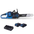Produktbild: Scheppach Akku-Kettensäge BC-CS355Duo-X | 14‘‘ / 35,6 cm ProCut-Schwert | Brushless Motor | 20V | Softstart | inkl. 2x 2Ah Akku + 2,4A Doppelladegerät