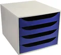 Produktbild: Exacompta ECOBOX Schubladenbox mit 4 Schubladen Nachtblau 34,8x28,4x23,4 cm