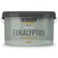 Produktbild: SEEBAUER diy Trendfarbe Hellgrün 2,5L (No. T10 Eukalyptus) für den Innenbereich - Edelmatte Wandfarbe Grün - Hochdeckende Innenfarbe in Profi-Qualität