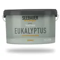 Produktbild: SEEBAUER diy Trendfarbe Hellgrün 2,5L (No. T10 Eukalyptus) für den Innenbereich - Edelmatte Wandfarbe Grün - Hochdeckende Innenfarbe in Profi-Qualität