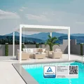 Produktbild: Deluxe Pavillon Terrassenüberdachung Aluminium 3,6 x 4 M weiß
