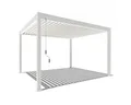Produktbild: Weide Pergola Deluxe Pavillon Terrassenüberdachung Aluminium 3,6 x 4 M weiß, BxTxH: 400x360x255 cm
