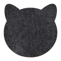Produktbild: wortek Edle Platzdeckchen Kinder aus Filz 2er Set, Platzsets Kinder Tischsets Abwaschbar, Tischunterlage Kinder Tischuntersetzer Untersetzer Teller – Teller Untersetzer Filz Platzset Katze 45x25 cm
