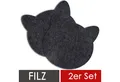 Produktbild: wortek Platzset Filz Kinder Tischset Platzset aus Filz Filzmatte, (Set, 2-St., 2-teilig), waschbare Tisch-Untersetzer, Teller-Untersetzer