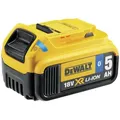 Produktbild: DeWALT Ersatz-Akku DCB184B-XJ - Bluetooth-Akku 18 V / 5 Ah Li-Ion XR - robuster Schiebe-Akku für jeden Baustellen-Einsatz - Schwarz/Gelb