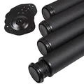 Produktbild: SOTECH 4 Stück Tischbeine Höhe 710 mm Ø 80 mm Stahl mit schwarzer Oberfläche belastbar bis 300 kg (75 kg pro Stück), Schreibtischbeine mit 32 mm Höhenverstellung Tischfüße