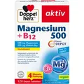 Produktbild: Doppelherz aktiv Magnesium 500+B12 2-Phasen Depot-Tabletten 120 St