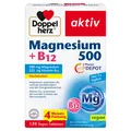 Produktbild: Doppelherz Magnesium 500 B12 2-Phasen Tabletten Muskelfunktion 120 Stück Vegan