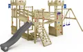 Produktbild: Klettergerüst Wickey Smart Arch mit Schaukel und Wackelbrücken in Anthrazit