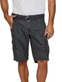 Produktbild: Timezone Cargo Shorts Herren mit Gürtel Regular Fit MaguireTZ Kurze Hosen Cargoshorts Sommer 100% Baumwolle, Größe:33, Farbe:Dark Ink Blue (3929)