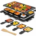 Produktbild: 2in1 Raclette Grill, Raclette 8 Personen, 1300W Elektrogrill mit 1 Umkehrbare...