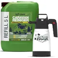 Produktbild: bio-chem Caravan- und Wohnmobil-Reiniger - Extra Starkes Konzentrat - 5000 ml + Schaumsprüher - Reiniger für Wohnmobile, Wohnwagen, Vorzelte, Regenstreifenentferner - Made in DE