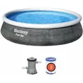 Produktbild: Bestway - Schwimmbecken Fast Set 13' X 33'/3.96m X 84cm Swimming Pool Set Rattanoptik