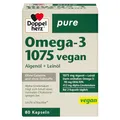 Produktbild: Doppelherz pure Omega-3 1075 vegan - Algenöl + Leinöl - Alpha-Linolensäure trägt zum Erhalt eines normalen Cholesterinspiegels bei - 80 Kapseln