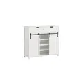 Produktbild: SoBuy Schuhschrank mit Schiebetüren Weiß 104x35x93cm Modern