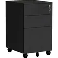 Produktbild: Relaxdays Rollcontainer Stahl Schwarz Abschließbar 60 cm x 39 cm x 52 cm 15,6 kg