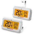 Produktbild: ThermoPro Kühlschrankthermometer Digital Innenbereich 2 Stück Weiß Thermometer